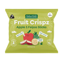 Load image into Gallery viewer, NaturKidz Fruit Crispz Apple &amp; Feijoa Sticks 14 packs x 10g
