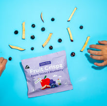 Load image into Gallery viewer, NaturKidz Fruit Crispz Apple Sticks &amp; Blueberry 10g
