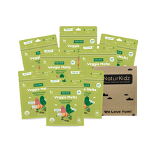 Load image into Gallery viewer, VB NaturKidz Veggie Meltz Sweet Potato &amp; Spinach 8 packs x 10g
