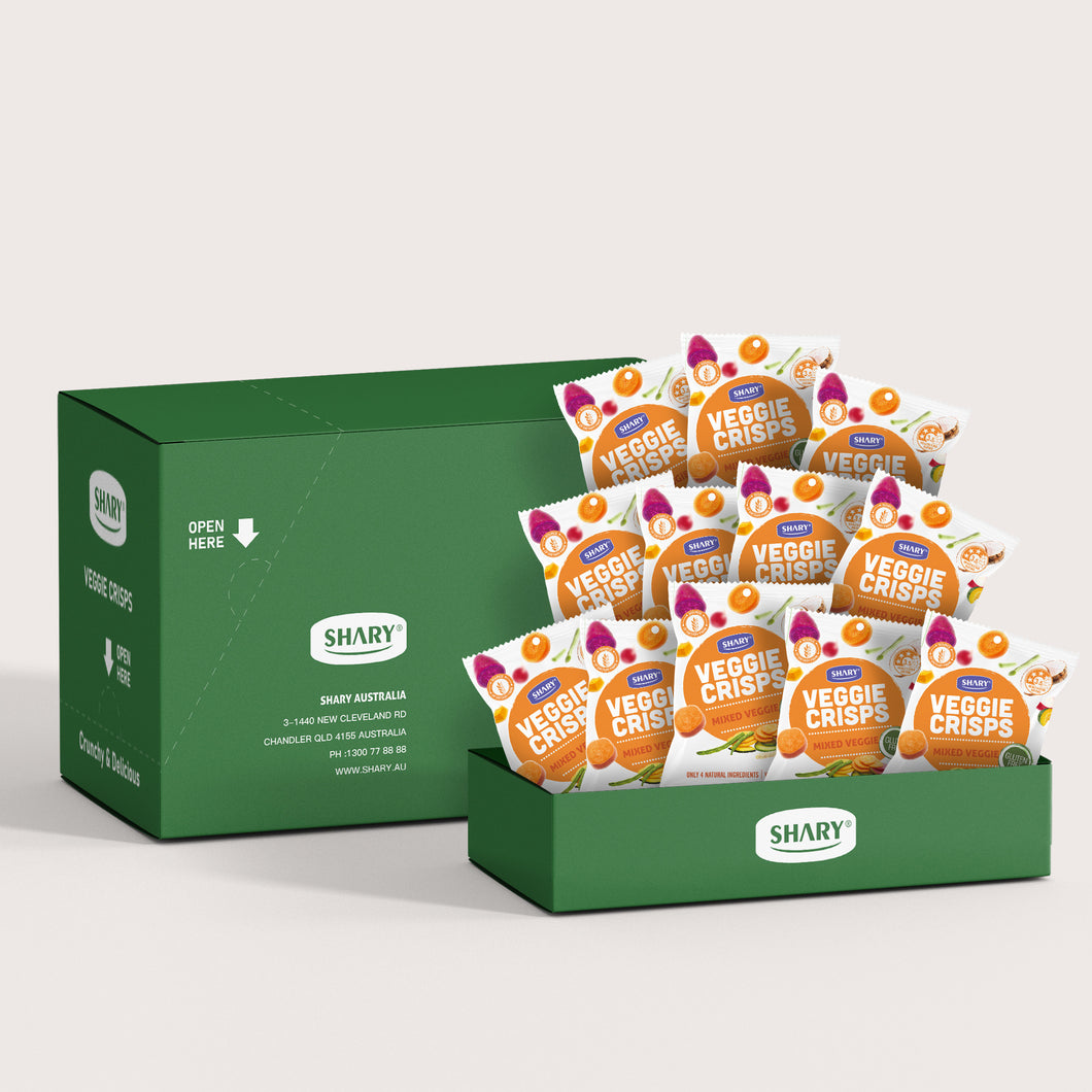 Shary Veggie Crisps Mixed Veggie 12 packs x 45g
