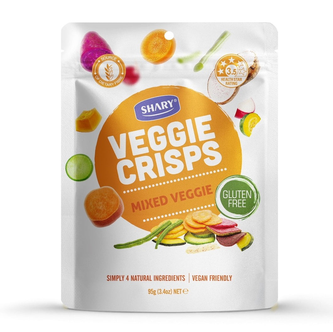 Shary Veggie Crisps Mixed Veggie 95g