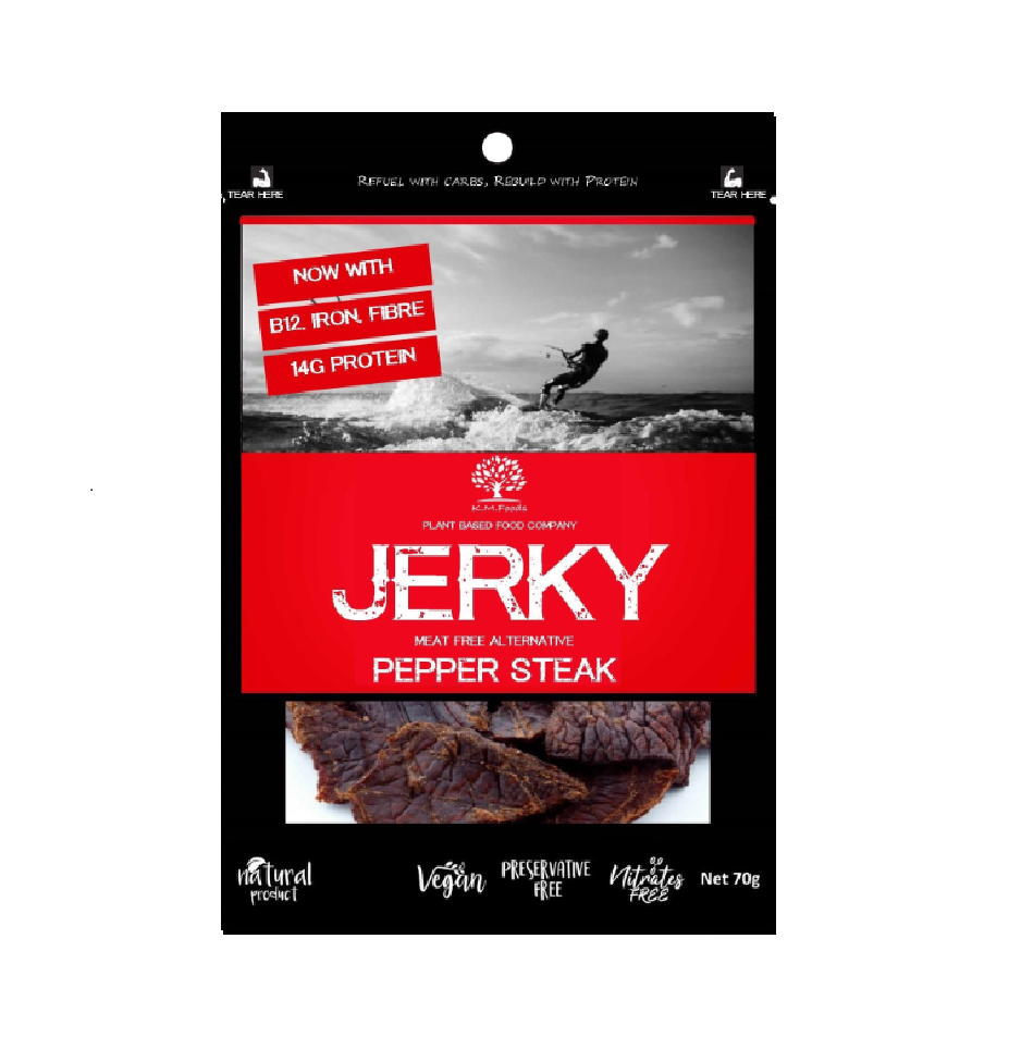 *KM Foods Plant Jerky Peppersteak 70g